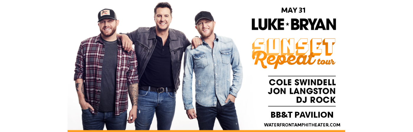 Luke Bryan, Cole Swindell & Jon Langston. at BB&T Pavilion