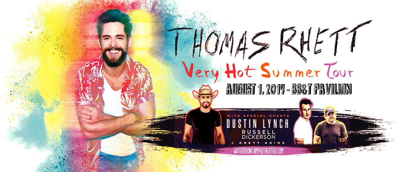 Thomas Rhett, Dustin Lynch & Russell Dickerson at BB&T Pavilion