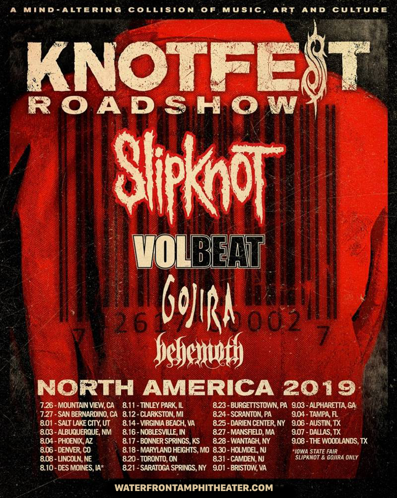 Slipknot, Volbeat, Gojira & Behemoth at BB&T Pavilion
