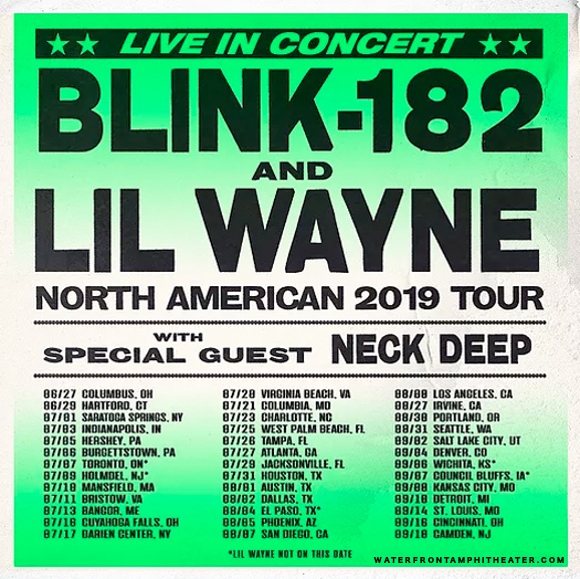 Blink 182 & Lil Wayne at BB&T Pavilion