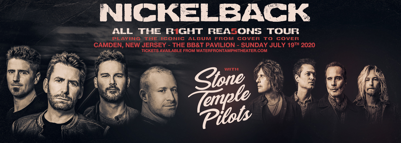 Nickelback, Stone Temple Pilots & Tyler Bryant and The Shakedown at BB&T Pavilion tickets Nickelback, Stone Temple Pilots & Tyler Bryant and The Shakedown at BB&T Pavilion