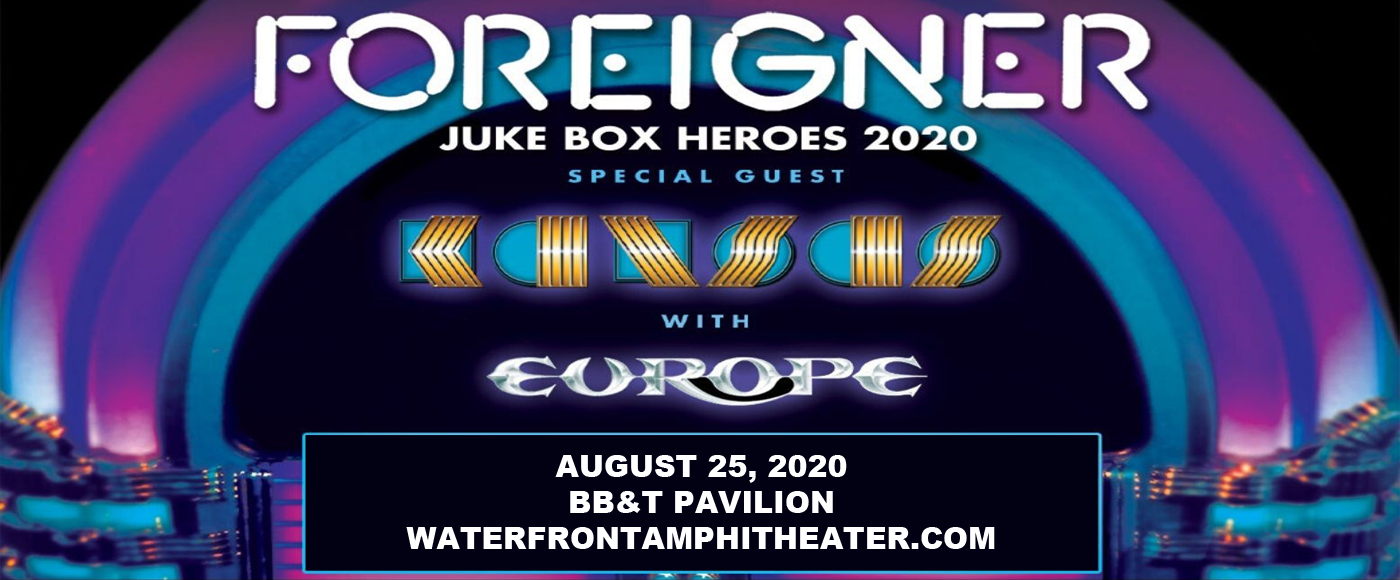 Foreigner, Kansas & Europe at BB&T Pavilion tickets Foreigner, Kansas & Europe at BB&T Pavilion
