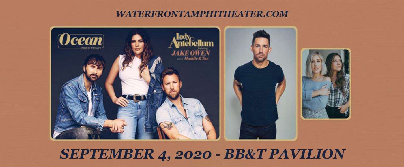 Lady Antebellum, Jake Owen & Maddie and Tae at BB&T Pavilion tickets Lady Antebellum, Jake Owen & Maddie and Tae at BB&T Pavilion