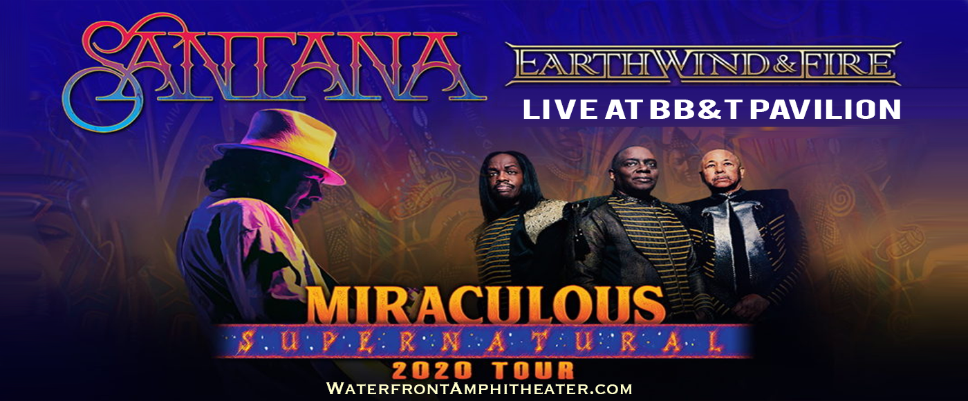Santana & Earth, Wind and Fire at BB&T Pavilion tickets Santana & Earth, Wind and Fire at BB&T Pavilion
